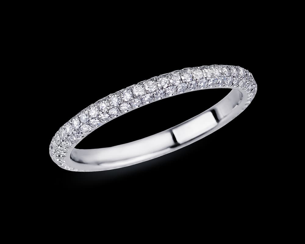 Pave Band in Multi-Row Pave