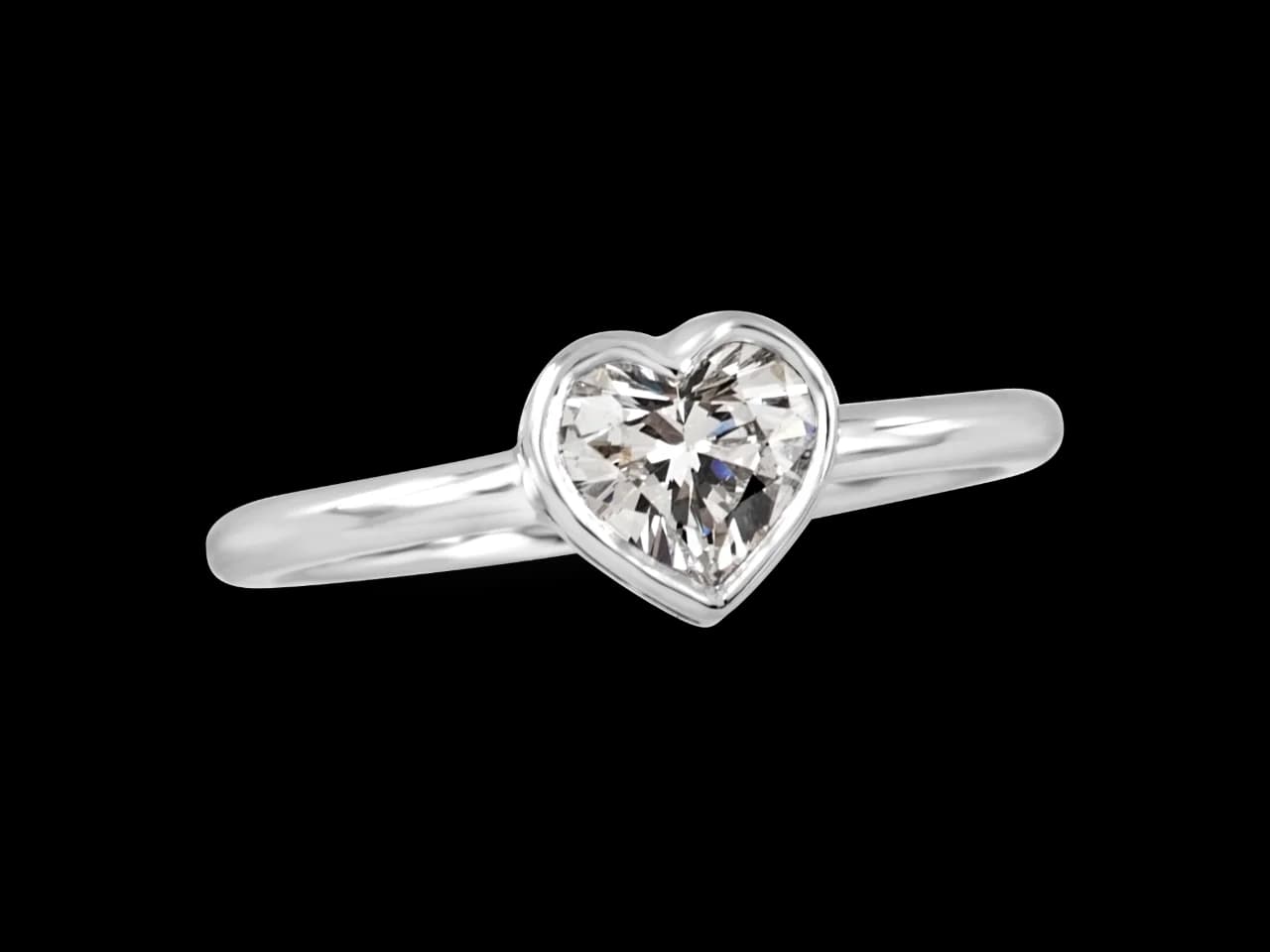 Heart Shape Bezel Solitaire