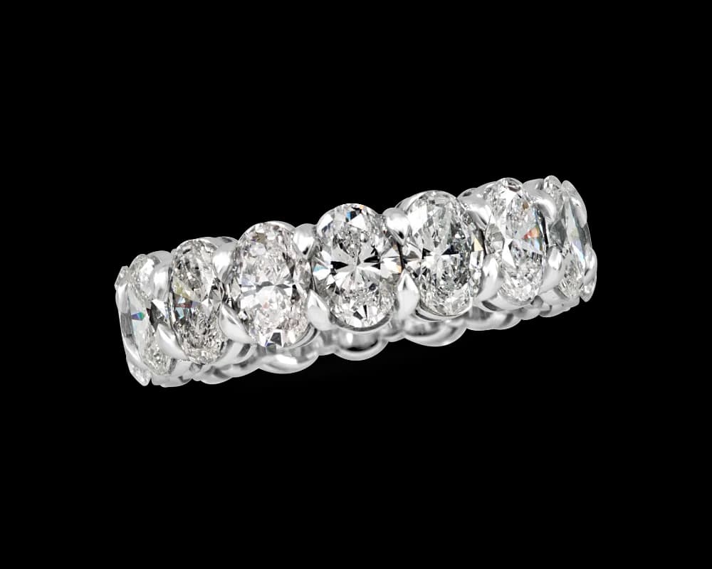 Oval Shaped Diamond Eternity Band