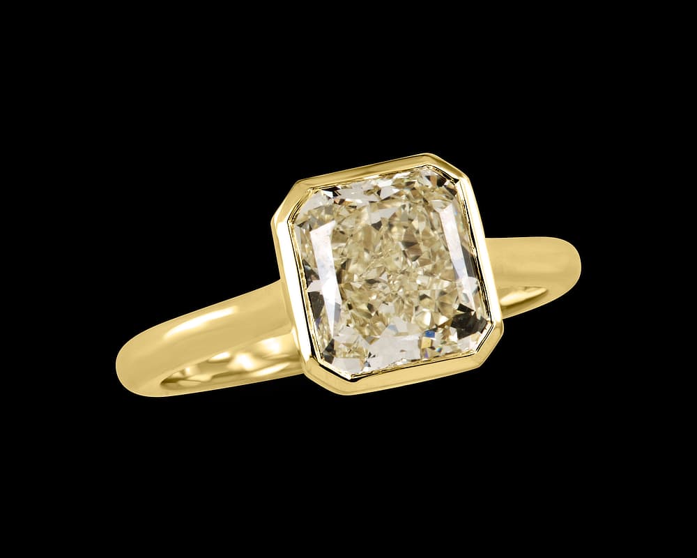 The Greta with 2ct Fancy Yellow Radiant