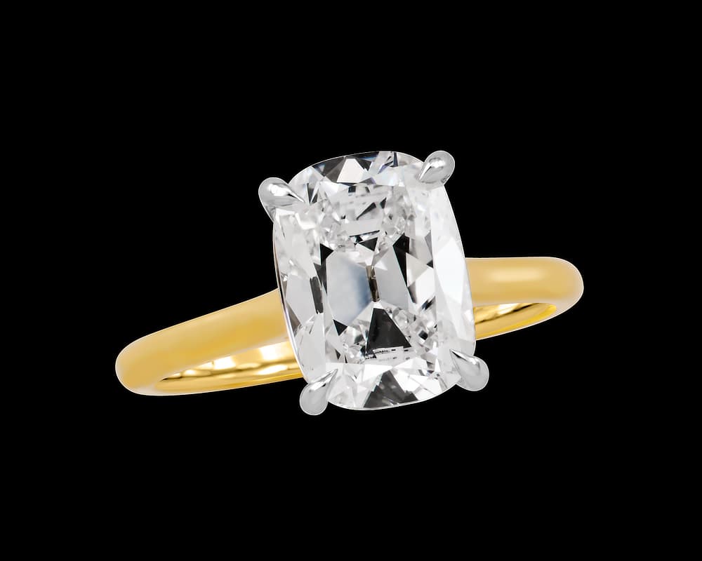 Cathedral Band Solitaire with Open Profile